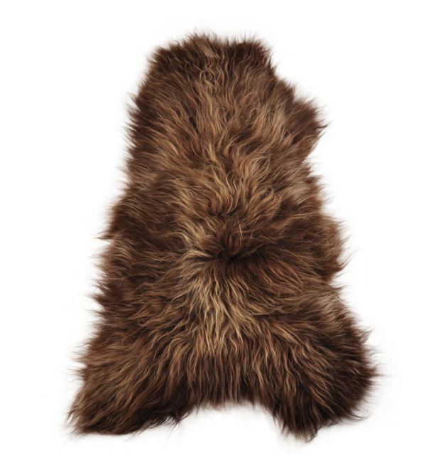 Icelandic Chestnut Brisa Sheepskin Fur Area Rug
