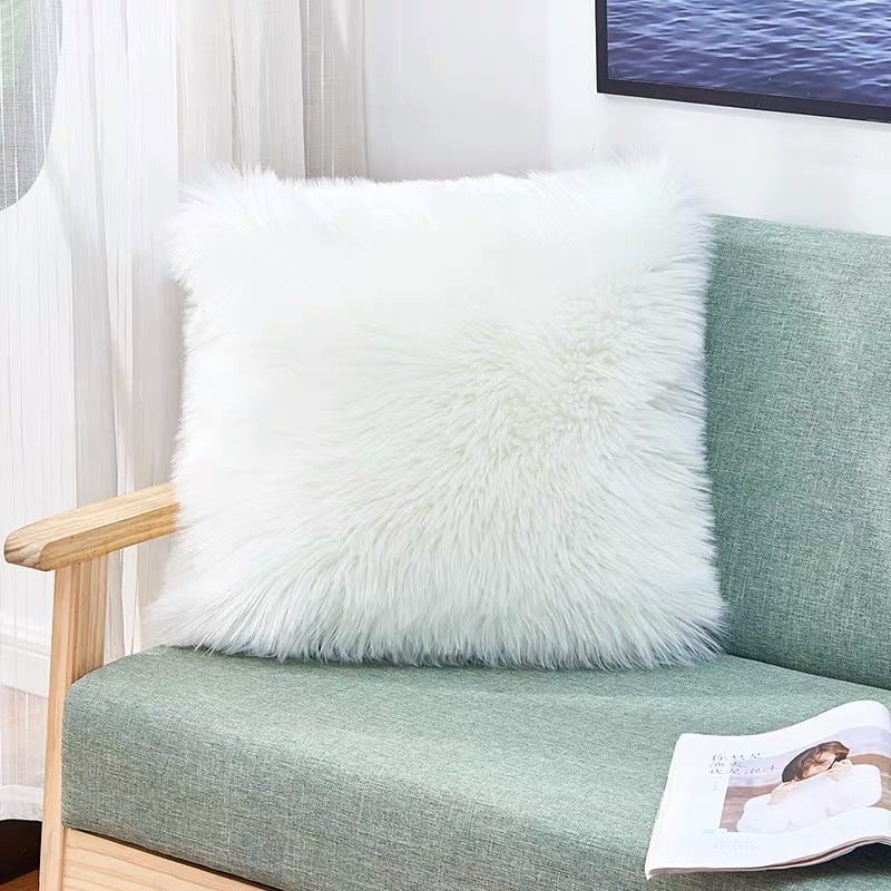 Sheepskin Pillow Cover 18*18" (45 * 45 cm) (not filled)