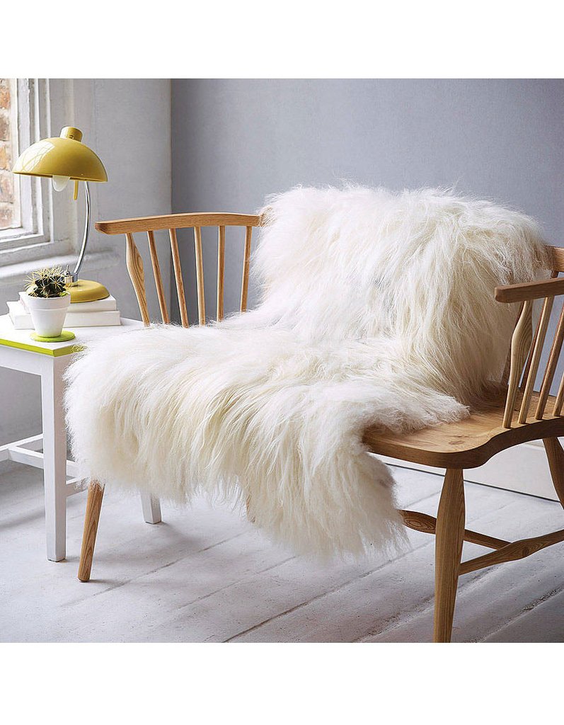 Natural Premium, Sustainable, Hypoallergenic, Long hair Premium Sheepskin Fur Area Rug