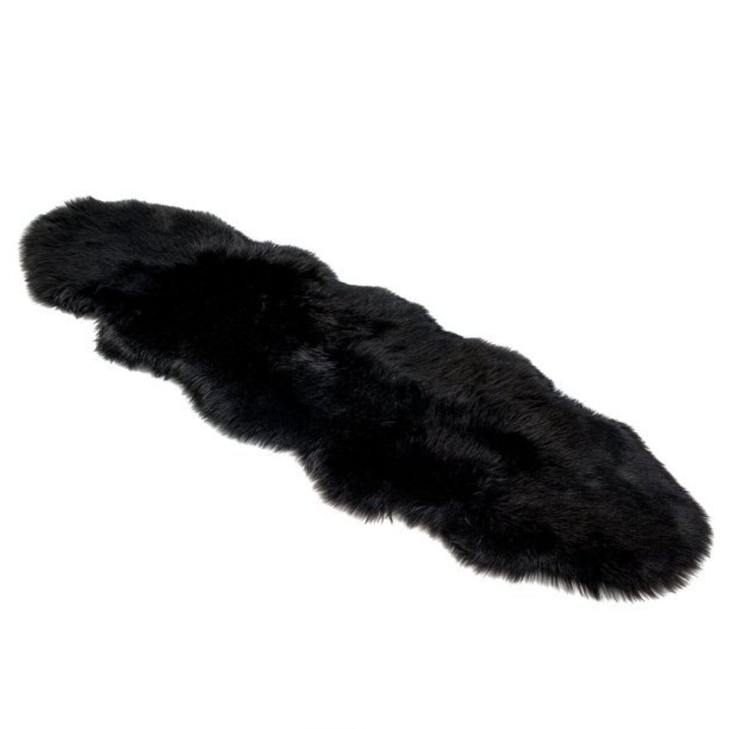 Double Pelt Black Sheepskin Rug