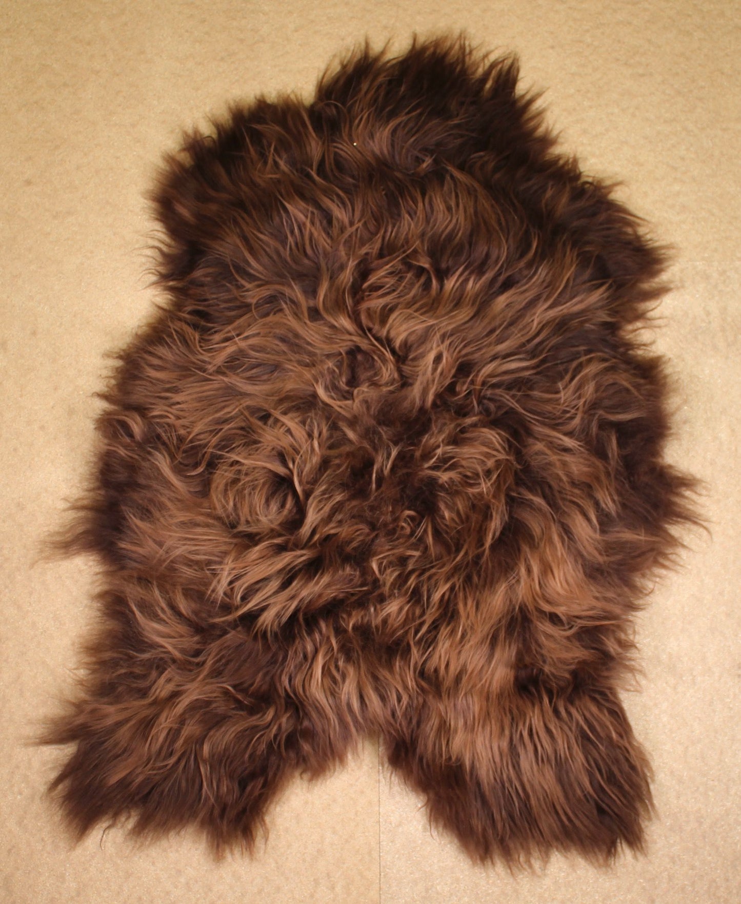 Icelandic Chestnut Brisa Sheepskin Fur Area Rug