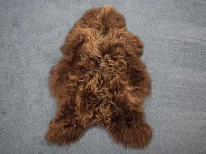 Premium, Sustainable and Hypoallergenic Black Rusty Sheepskin Fur Area Rug